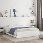vidaXL Bedframe met lades bewerkt hout wit 140x200 cm, Huis en Inrichting, Slaapkamer | Bedden, Verzenden, Wit, 140 cm, 200 cm