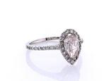 Ring - 14 karaat Witgoud - 1.20ct. tw. Bruin Diamant, Nieuw