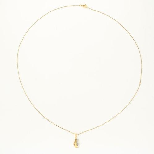 Ketting met hanger - 18 karaat Geel goud Diamant, Sieraden, Tassen en Uiterlijk, Antieke sieraden
