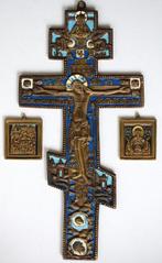 Icoon - RUSSISCH-ORTHODOXE ICOON, Kruis. De kruisiging, 35