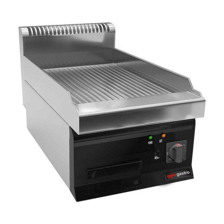 GGM Gastro | Elektrische bakplaat - 3,6 kW - Gegroefd |, Witgoed en Apparatuur, Grillplaten, Nieuw, Verzenden