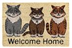 Kokos Deurmat Welcome Home Cats 40x60cm, Tuin en Terras, Deurmatten, Nieuw, Verzenden