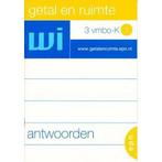 Getal en Ruimte 3 Antwoorden VMBO-K-1, Boeken, Verzenden, Nieuw
