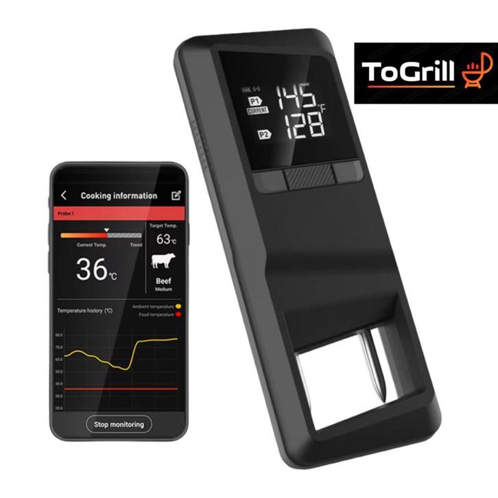 ToGrill - Dual of Single Wireless Probes - thermometer - BBQ, Tuin en Terras, Barbecue-accessoires, Nieuw, Verzenden