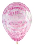 Ballonnen Graffiti Pink Crystal Clear 30cm 25st, Nieuw, Verzenden
