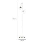 TRUUSK Staande Lamp 40W - E27 Fitting - 3 Glazen Lampenkappe, Huis en Inrichting, Lampen | Vloerlampen, Verzenden, Nieuw