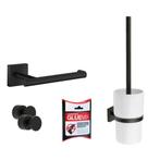 Toiletset Accessoires Smedbo Smart Pack House Mat Zwart, Ophalen of Verzenden, Nieuw, Bad