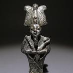 Oud-Egyptisch Brons Osiris godssculptuur. 8 cm hoog. Late
