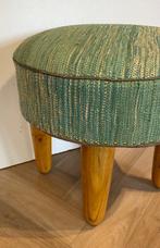 Poef - Hout, Wol, Antiek en Kunst, Kunst | Designobjecten