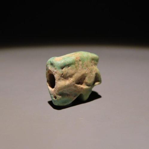 Oud-Egyptisch Faience Udjat Amulet. Ptolemaïsche periode,, Verzamelen, Mineralen en Fossielen