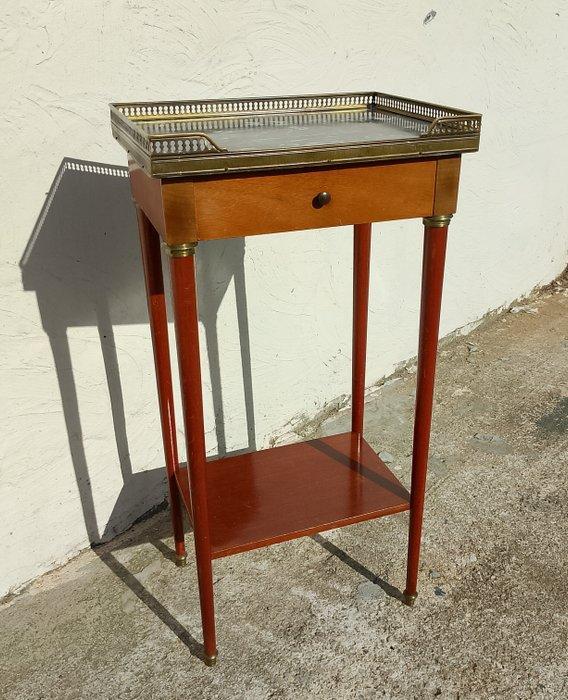 Bijzettafel - Frans antiek - Hout, Marmer - Nachtkastje -, Antiek en Kunst, Curiosa en Brocante