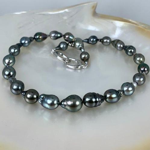 Halsketting Zilver Parel - Tahiti multi Ø 10x12,5 MM, Sieraden, Tassen en Uiterlijk, Kettingen