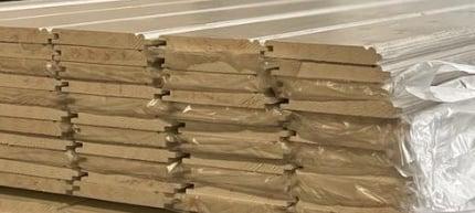 Vuren kraaldeel wit gegrond 18x140mm, Doe-het-zelf en Verbouw, Hout en Planken, Nieuw, Ophalen of Verzenden