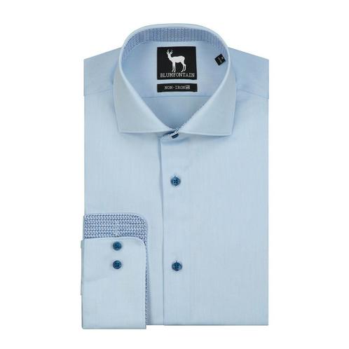 GENTS - Blumfontain NOS lichtblauw - M 39/40, Kleding | Heren, Overhemden, Verzenden