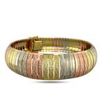 Armband - 14 karaat Geel goud, Exclusieve 14K tri-kleur goud, Sieraden, Tassen en Uiterlijk, Armbanden, Nieuw