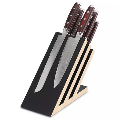 Yaxell Super Gou Messenset - 7-delig - Magnetisch Beukenh..., Huis en Inrichting, Keuken | Bestek, Nieuw, Ophalen of Verzenden