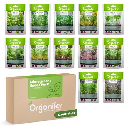 Microgreens  (Babyleaf &  Microleaf) Pakket -  12 Soorten, Tuin en Terras, Bloembollen en Zaden, Zaad, Gehele jaar, Volle zon