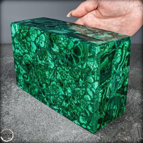 Natuurlijke Malachiet Sieradendoosjes van de Hoogste, Verzamelen, Mineralen en Fossielen