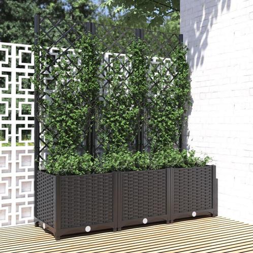 Plantenbak met latwerk 120cm - Tweedekansje voor jouw kli..., Tuin en Terras, Bloembakken en Plantenbakken, 60 cm of meer, 100 cm of meer