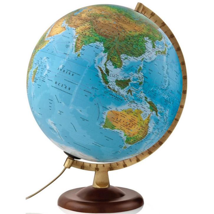 Atmosphere wereldbol R4 Gold 30cm, Huis en Inrichting, Woonaccessoires | Wereldbollen, Nieuw, Verlicht, Verzenden