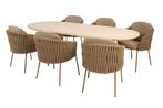 4SO Molina/Hampton 6-persoons ovale dining tuinset 240x105, Verzenden, Nieuw, Rvs, Tuinset