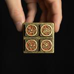 Stempelset de vier hemelse dieren - Brons - China - Eind 20e, Antiek en Kunst