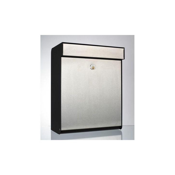 Allux Grundform design wandbrievenbus staal - RVS, Tuin en Terras, Brievenbussen, Nieuw, Verzenden