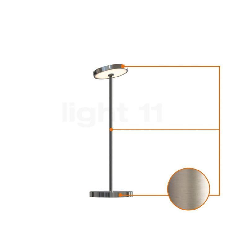 Top Light Sun Tafellamp ø¸9 cm large LED, nikkel mat, Huis en Inrichting, Lampen | Tafellampen, Nieuw, Verzenden