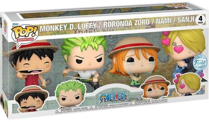 Funko Pop! - One Piece (4 Pack) | Funko - Hobby Artikelen, Verzamelen, Poppetjes en Figuurtjes, Nieuw, Verzenden