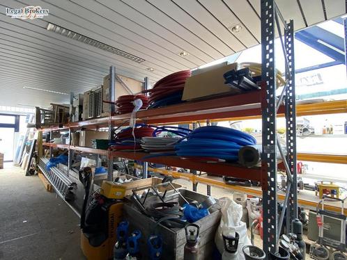 Magazijstelling 4x 3m + inhoud (Leidingen, Doe-het-zelf en Verbouw, Steigers, Ophalen of Verzenden