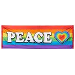 Regenboog Banner Peace 2,2m, Verzenden, Nieuw
