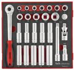 Doppenset Foam2 tray 1/2 10- 24mm 27 delig  Teng Tools, Ophalen of Verzenden, Nieuw