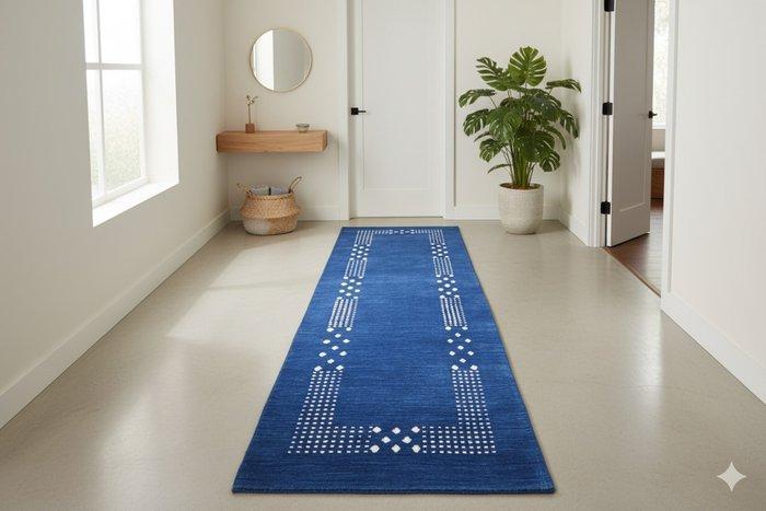 Zacht blauw Gabbeh - Loper - 310 cm - 80 cm - ongebruikte, Antiek en Kunst, Curiosa en Brocante