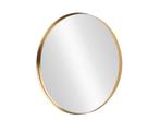 Wandspiegel PORTRAIT 75 cm rond aluminium goud - 48237, Huis en Inrichting, Woonaccessoires | Spiegels, Ophalen of Verzenden, Nieuw