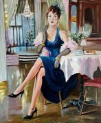 Italiaanse school (XX) - Donna in interno, Antiek en Kunst, Kunst | Schilderijen | Klassiek