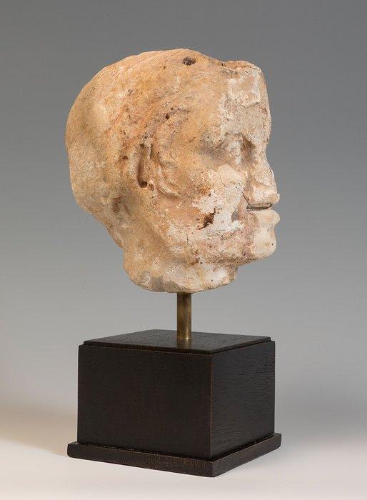 Oud-Romeins Marmer Hoofd van een satyr. 1e - 3e eeuw na, Verzamelen, Mineralen en Fossielen