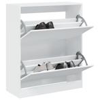 vidaXL Schoenenkast 80x34x96,5 cm bewerkt hout wit, Huis en Inrichting, Verzenden, Nieuw