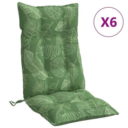 6 Tuinkussens Hoge Rug Bladpatroon - Tweedekansje! OP=OP, Huis en Inrichting, Woonaccessoires | Kussens, Rechthoekig, Nieuw, Ophalen of Verzenden