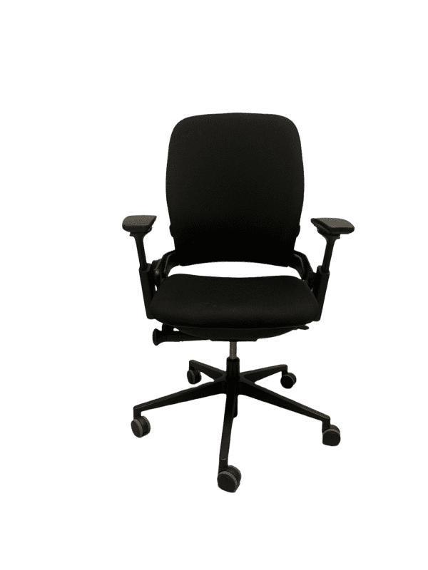 Steelcase Leap V2 Zwart, Full Option - 4D Pads, Huis en Inrichting, Bureaustoelen, Bureaustoel, Zwart, Zo goed als nieuw, Ergonomisch