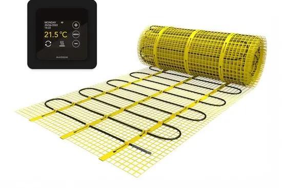 Magnum Mat set 1.5 m2 – 225 watt - zwarte thermostaat, Doe-het-zelf en Verbouw, Verwarming en Radiatoren, Radiator, Nieuw, Hoog rendement (Hr)