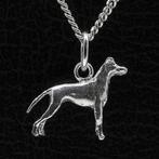 Zilveren Black and tan terrier ketting hanger - klein, Verzenden, Nieuw