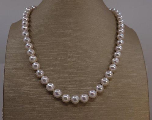Halsketting ALGT Gecertificeerde Akoya Parels - 7.4x7.9mm, Sieraden, Tassen en Uiterlijk, Kettingen