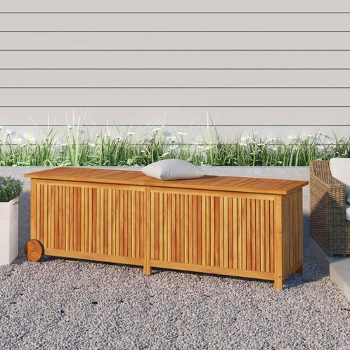 vidaXL Tuinbox met wieltjes 150x50x58 cm massief acaciahout, Tuin en Terras, Overige Tuin en Terras, Nieuw, Verzenden