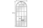 Design wandspiegel CASTILLO 140cm zwart raam in landelijke, Huis en Inrichting, Woonaccessoires | Spiegels, Ophalen of Verzenden