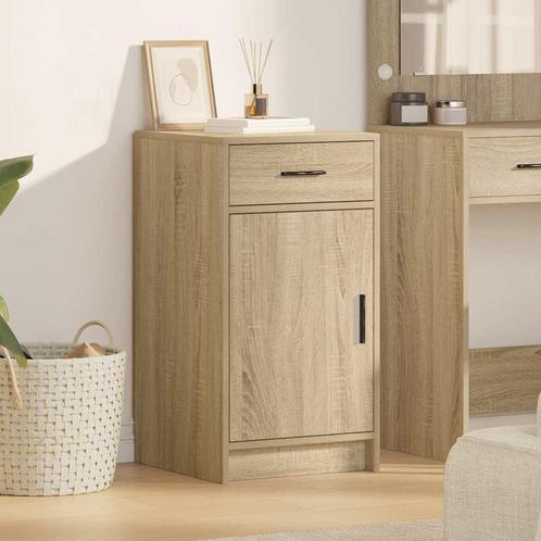 vidaXL Dressoir met lade Sonoma eiken 40 x 40,5 x 75 cm, Huis en Inrichting, Kasten | Dressoirs, Nieuw, Minder dan 50 cm, Overige houtsoorten