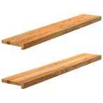 vidaXL Vensterbanken 2 st 120x20x2 cm massief eikenhout, Doe-het-zelf en Verbouw, Kozijnen en Schuifpuien, Verzenden, Nieuw