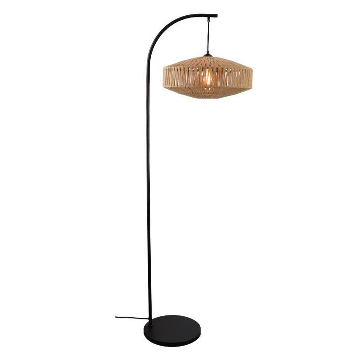 Landelijke vloerlamp bruin, Selena, met schakelaar, Huis en Inrichting, Lampen | Vloerlampen, Nieuw, Metaal, 150 tot 200 cm, Ophalen of Verzenden