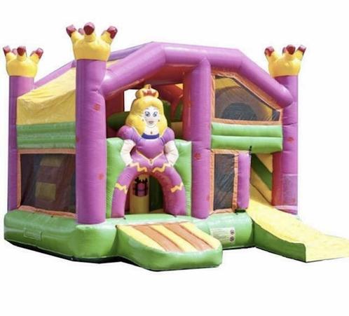 springkussen Multiplay Prinses met dak te huur, Hobby en Vrije tijd, Feestartikelen | Verhuur, Overige, Nieuw