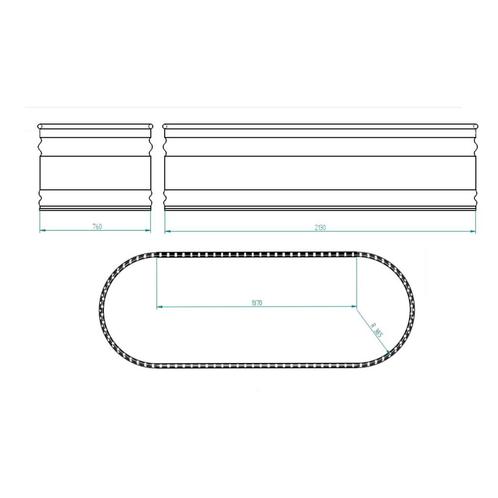 IJsbad Tankkd Green Label Oval 213x61x76 cm Aluminium, Doe-het-zelf en Verbouw, Sanitair, Ophalen of Verzenden