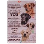 Metalen plaatje - Labradors NIEUW, Ophalen of Verzenden, Nieuw